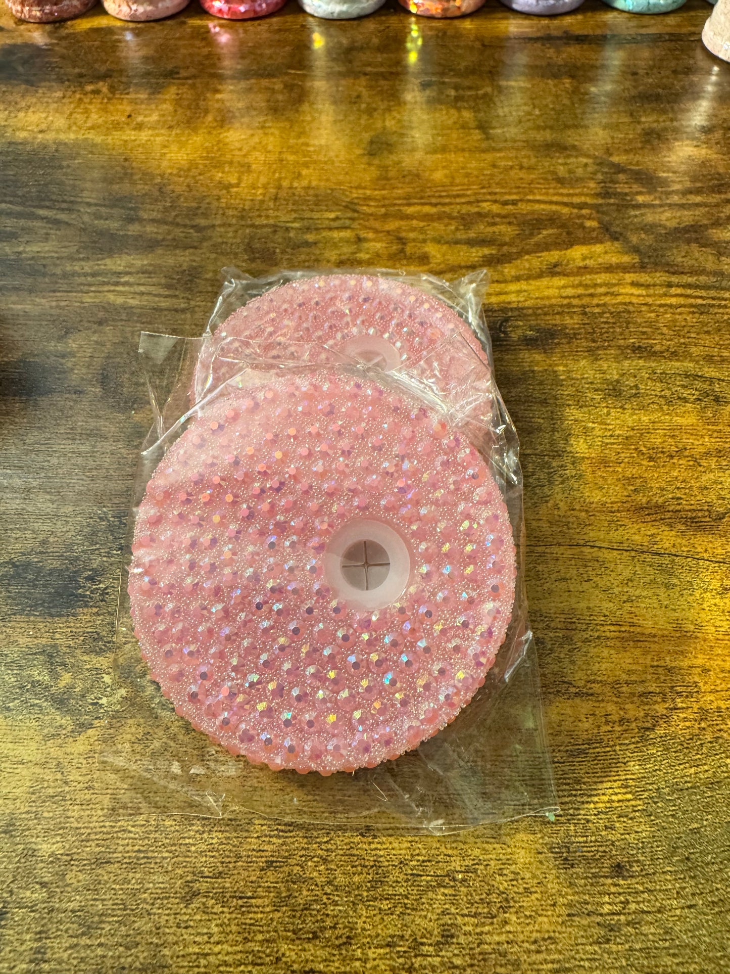 Light Pink Bling Lids