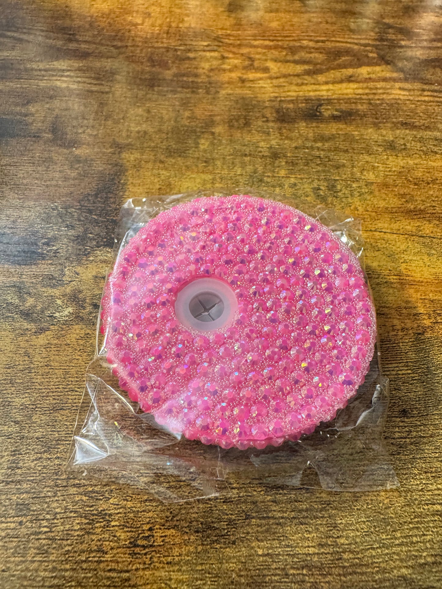 Dark Pink Bling Lid