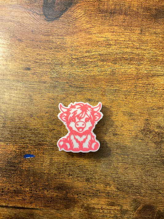 Pink & White Cow Topper