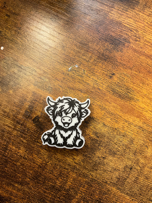 Black & White Cow Topper