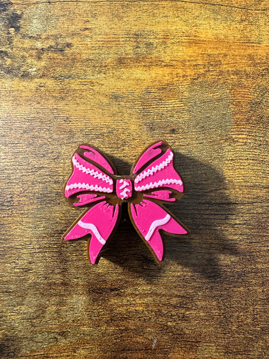 Pink Bow 3D Topper