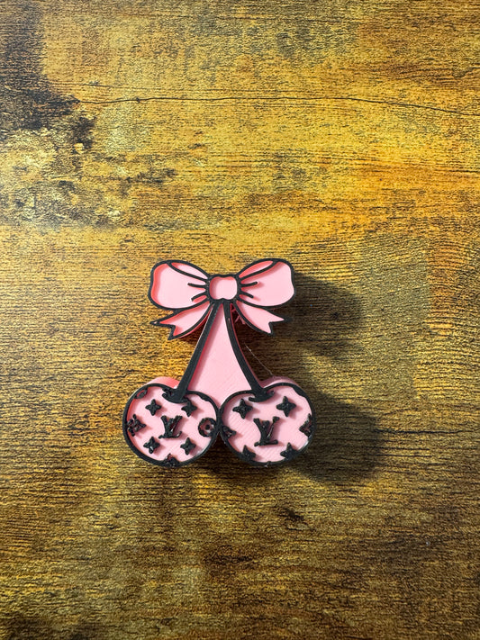 Pink LV Cherry 3D Topper