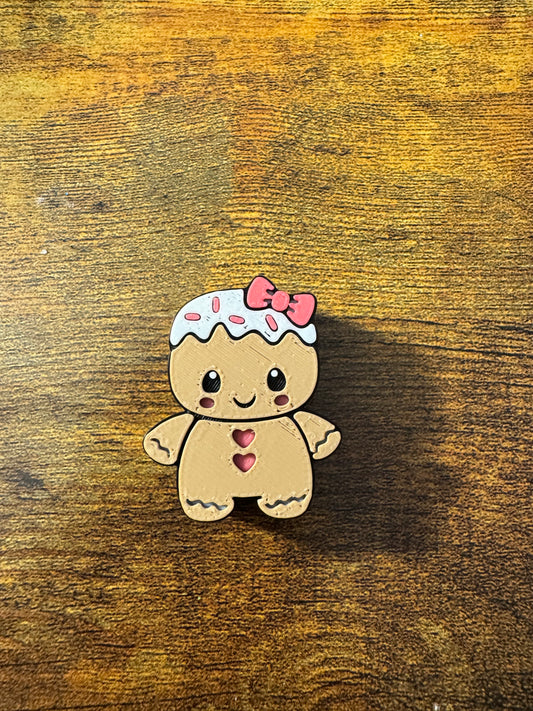 Pink Gingerbread 3D Topper