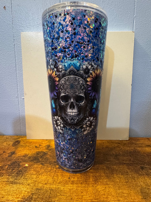 Skull Flowers 24oz
