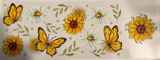 Flowers & Butterflies W Lid Decal