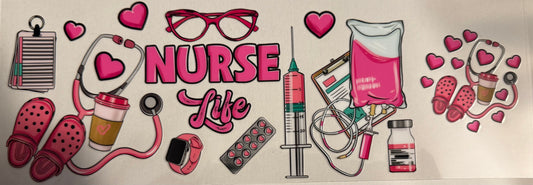 Nurse Life W Lid Decal